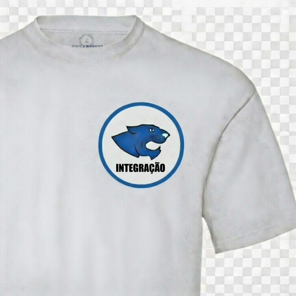 Camiseta Branca Jaguar Azul